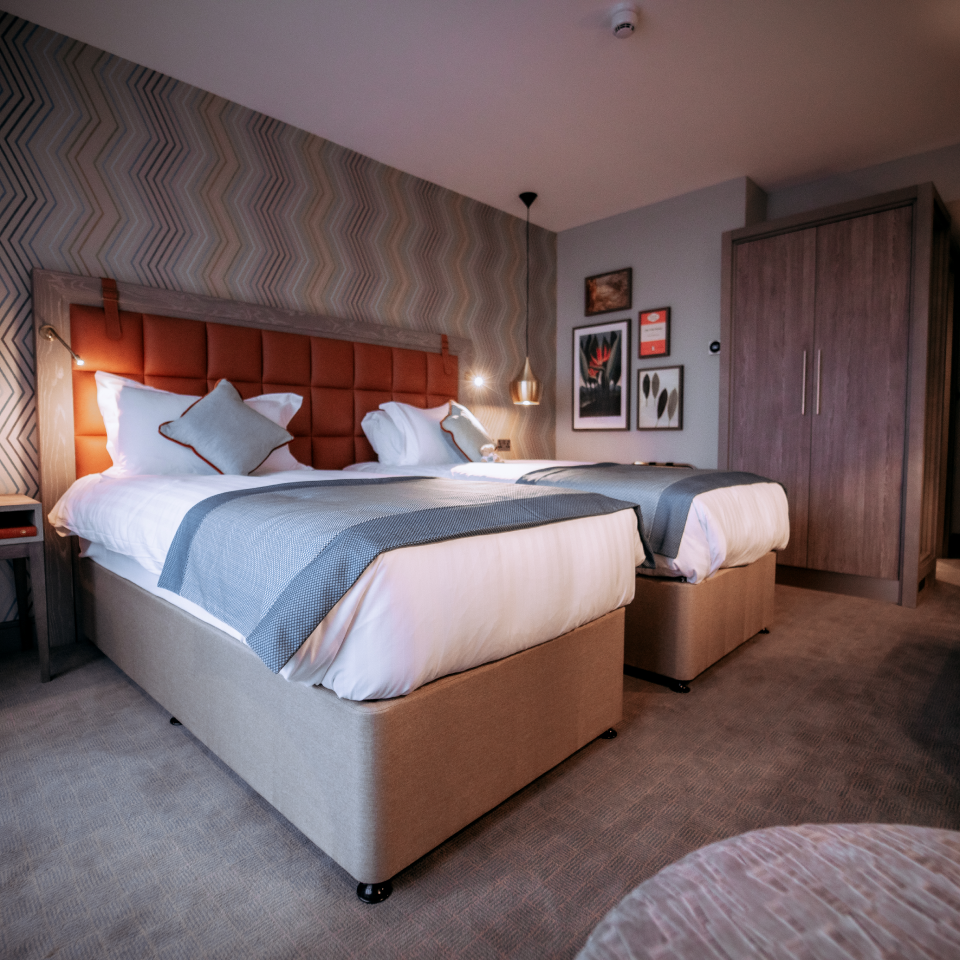 Twin bedrooms at The Tytherington