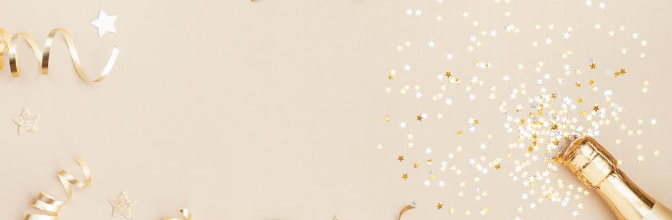 Christmas decorated background with baubles