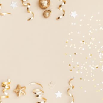 Christmas decorated background with baubles